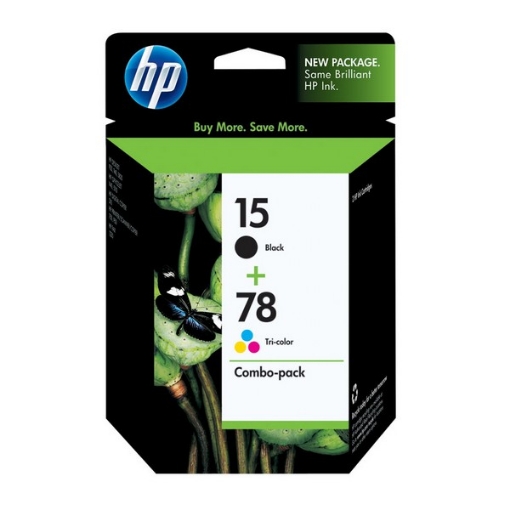 Picture of HP C8789FN (HP 15) OEM Black & Color Print Cartridge (Combo Pack)