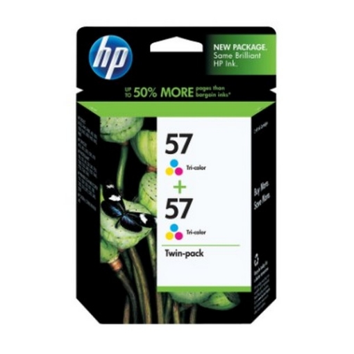 Picture of HP C9320FN (HP 57) OEM Tri-Color Print Cartridge (2 pk)