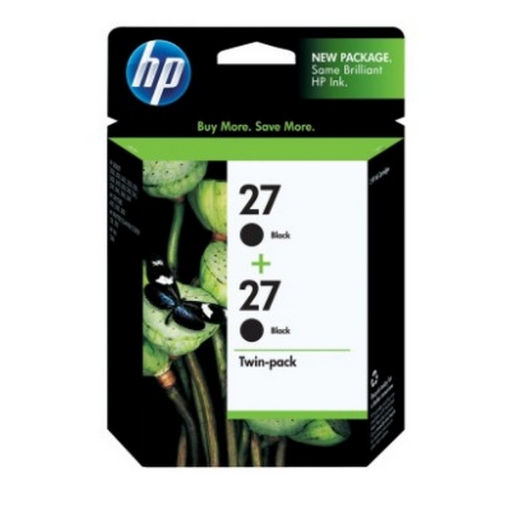 Picture of HP C9322FN (HP 27) OEM Black Print Cartridge (2 pk)