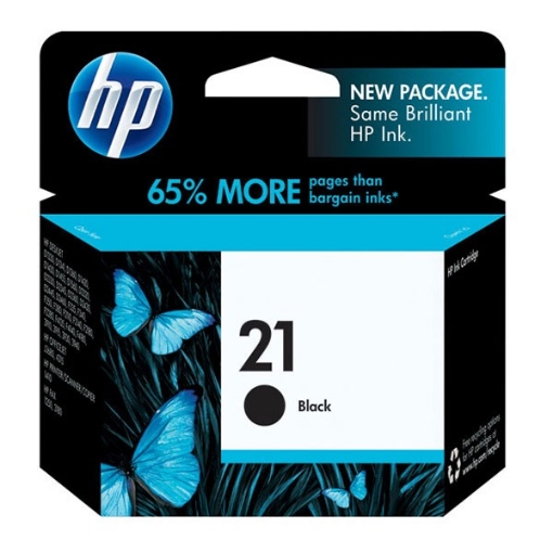 Picture of HP C9351AN (HP 21) OEM Black Inkjet Cartridge