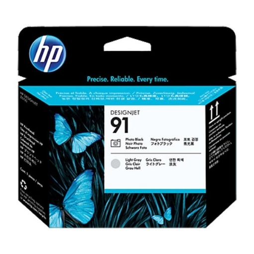 Picture of HP C9463A (HP 91) Photo Black, Light Gray Printhead Inkjet Cartridge (2 pack)