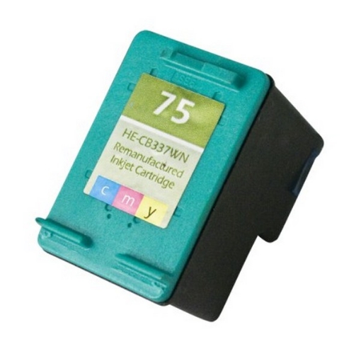 Picture of Remanufactured CB337WN (HP 75) Tri-Color Inkjet Cartridge (170 Yield)