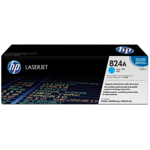 Picture of HP CB381A (HP 824A) Cyan Toner Cartridge (21000 Yield)