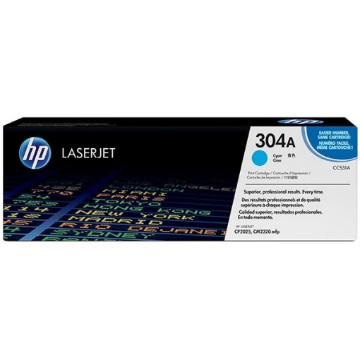 Picture of HP CC531A (HP 304A) Cyan Toner Cartridge (2800 Yield)