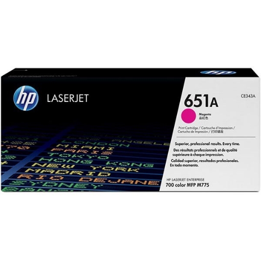 Picture of HP CE343A (HP 651A) Magenta Toner Cartridge (16000 Yield)