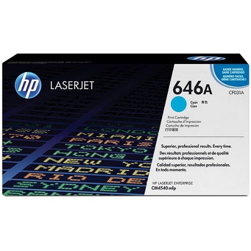 Picture of HP CF031A (HP 646A) Cyan Laser Toner Cartridge (12500 Yield)