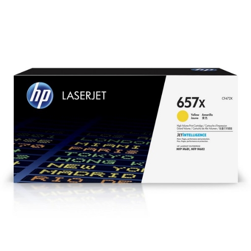 Picture of HP CF472X (HP 657X) High Yield Yellow Toner Cartridge (23000 Yield)