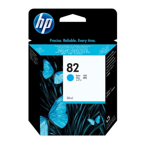 Picture of HP CH566A (HP 82) Cyan Inkjet Cartridge (28 Yield)