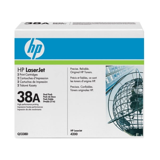 Picture of HP Q1338D (HP 38A) Black Laser Toner Cartridge (12,000 x 2)