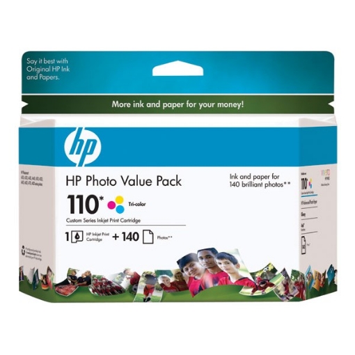 Picture of HP Q8700BN (HP 110) OEM Tri-Color Inkjet Cartridge (Value Pack)