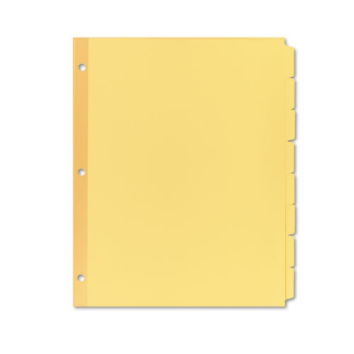 Picture of Write and Erase Plain-Tab Paper Dividers, 8-Tab, 11 x 8.5, Buff, 24 Sets