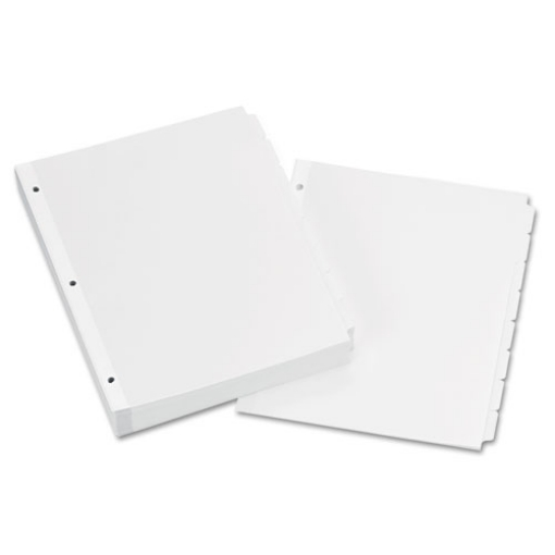 Picture of Write and Erase Plain-Tab Paper Dividers, 8-Tab, 11 x 8.5, White, 24 Sets