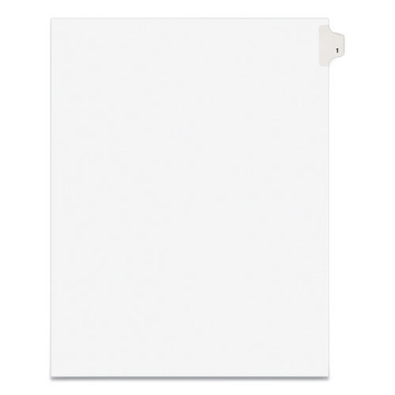 Picture of Preprinted Legal Exhibit Side Tab Index Dividers, Avery Style, 10-Tab, 1, 11 X 8.5, White, 25/pack