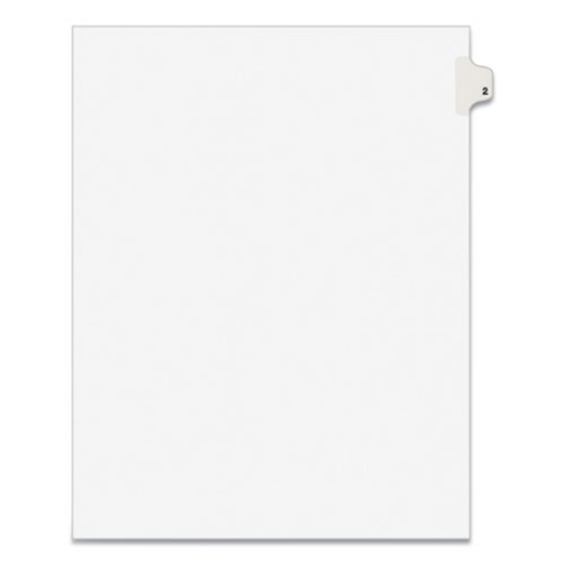 Picture of Preprinted Legal Exhibit Side Tab Index Dividers, Avery Style, 10-Tab, 2, 11 X 8.5, White, 25/pack