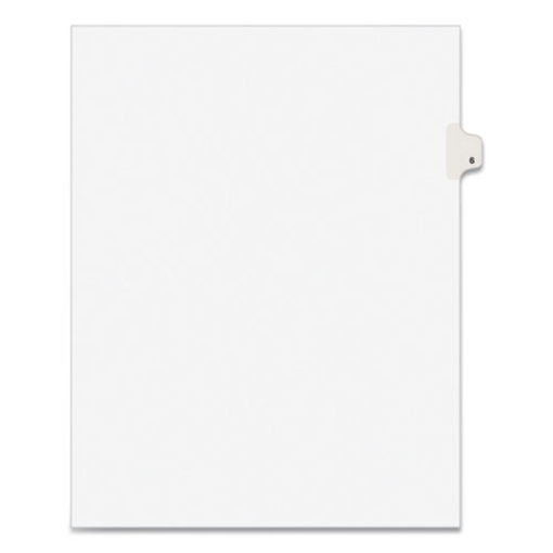 Picture of Preprinted Legal Exhibit Side Tab Index Dividers, Avery Style, 10-Tab, 6, 11 X 8.5, White, 25/pack