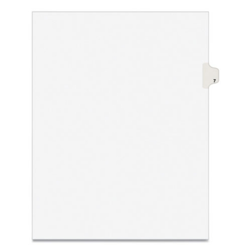 Picture of Preprinted Legal Exhibit Side Tab Index Dividers, Avery Style, 10-Tab, 7, 11 X 8.5, White, 25/pack