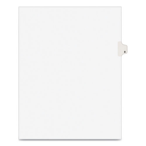 Picture of Preprinted Legal Exhibit Side Tab Index Dividers, Avery Style, 10-Tab, 8, 11 X 8.5, White, 25/pack