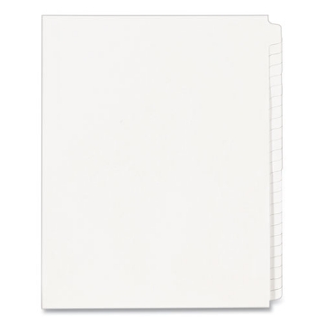 Picture of Blank Tab Legal Exhibit Index Divider Set, 25-Tab, 11 x 8.5, White, 1 Set