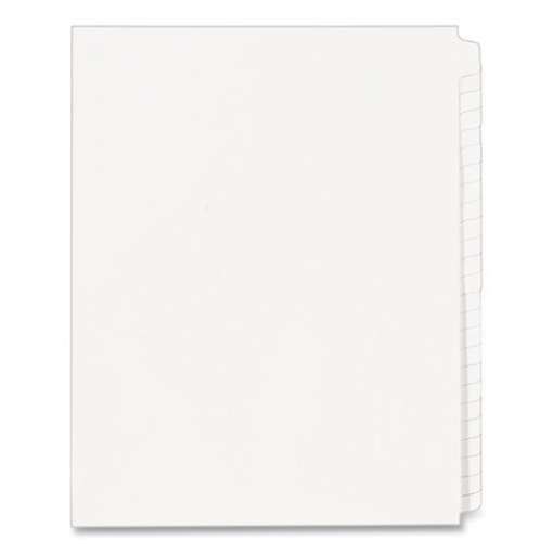 Picture of Blank Tab Legal Exhibit Index Divider Set, 25-Tab, 11 x 8.5, White, 1 Set