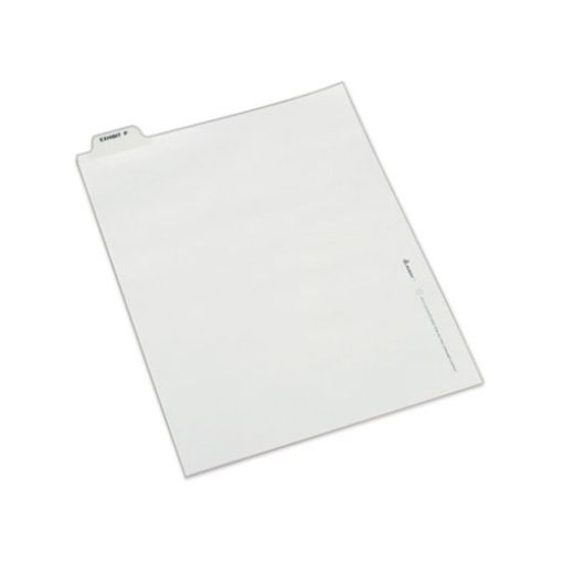 Picture of Avery-Style Preprinted Legal Bottom Tab Dividers, 26-Tab, Exhibit P, 11 x 8.5, White, 25/Pack