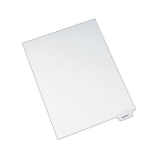 Picture of avery-style preprinted legal bottom tab dividers, 26-tab, exhibit t, 11 x 8.5, white, 25/pack