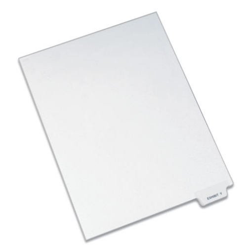 Picture of avery-style preprinted legal bottom tab dividers, 26-tab, exhibit y, 11 x 8.5, white, 25/pack