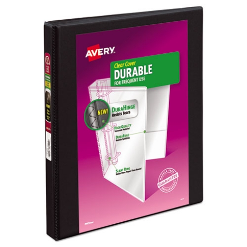 Picture of Durable View Binder With Durahinge And Slant Rings, 3 Rings, 0.5" Capacity, 11 X 8.5, Black