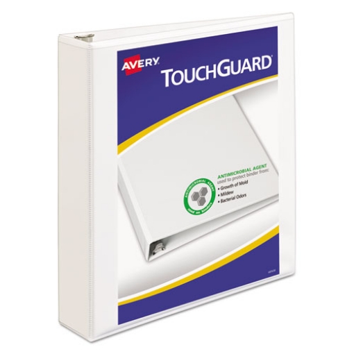 Picture of Touchguard Protection Heavy-Duty View Binders With Slant Rings, 3 Rings, 1.5" Capacity, 11 X 8.5, White