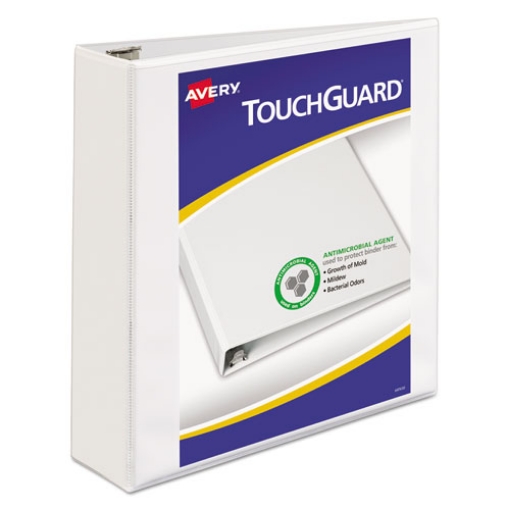 Picture of Touchguard Protection Heavy-Duty View Binders With Slant Rings, 3 Rings, 2" Capacity, 11 X 8.5, White