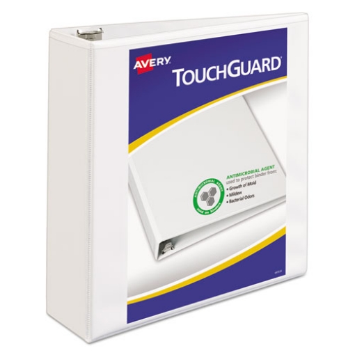 Picture of Touchguard Protection Heavy-Duty View Binders With Slant Rings, 3 Rings, 3" Capacity, 11 X 8.5, White