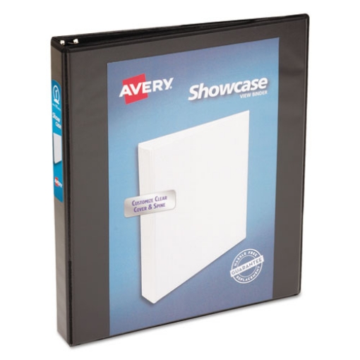 Picture of Showcase Economy View Binder With Round Rings, 3 Rings, 1" Capacity, 11 X 8.5, Black