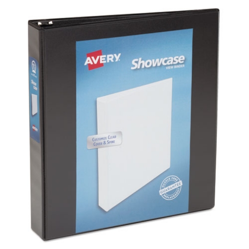 Picture of Showcase Economy View Binder With Round Rings, 3 Rings, 1.5" Capacity, 11 X 8.5, Black