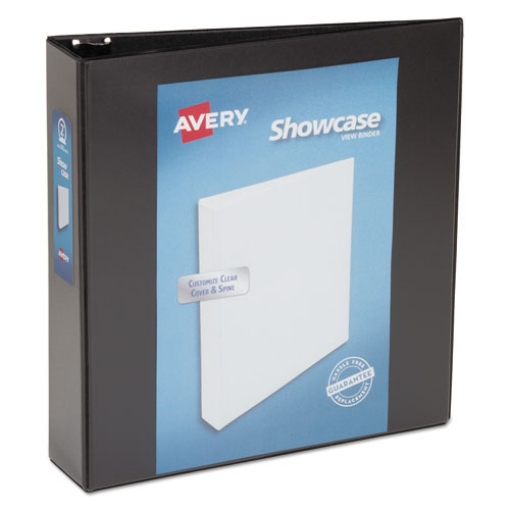 Picture of Showcase Economy View Binder With Round Rings, 3 Rings, 2" Capacity, 11 X 8.5, Black