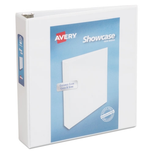 Picture of Showcase Economy View Binder With Round Rings, 3 Rings, 2" Capacity, 11 X 8.5, White