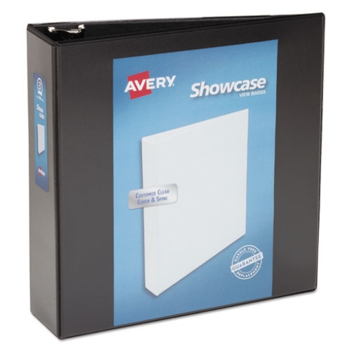 Picture of Showcase Economy View Binder With Round Rings, 3 Rings, 3" Capacity, 11 X 8.5, Black