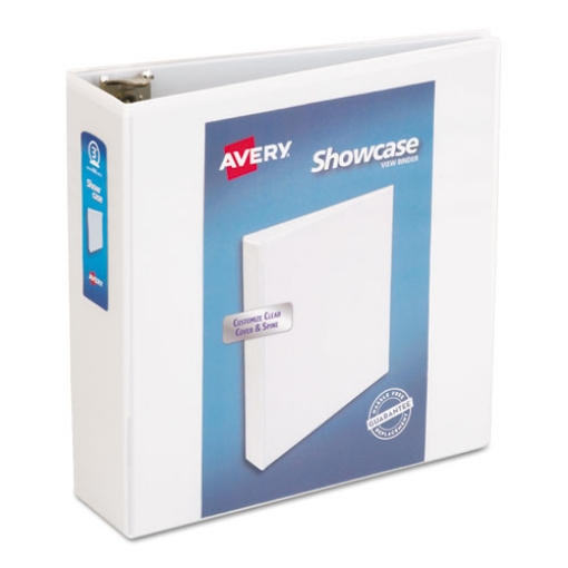 Picture of Showcase Economy View Binder With Round Rings, 3 Rings, 3" Capacity, 11 X 8.5, White