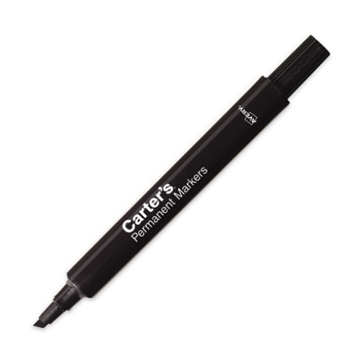 Picture of Large Desk Style Permanent Marker, Broad Chisel Tip, Black, Dozen