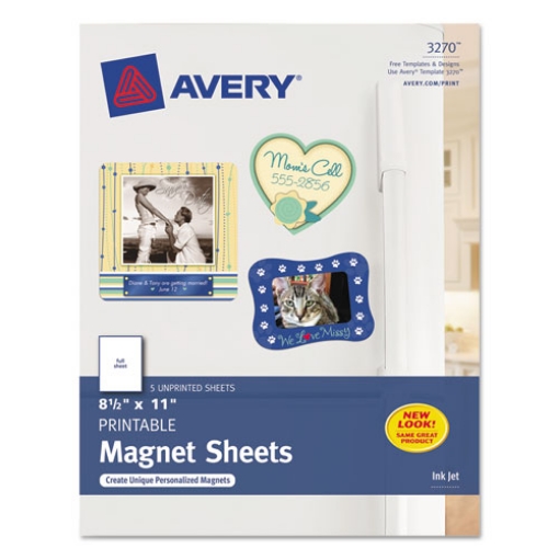 Picture of Printable Magnet Sheets, 8.5 X 11, White, 5/pack