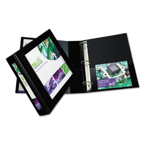 Picture of Framed View Heavy-Duty Binders, 3 Rings, 2" Capacity, 11 X 8.5, Black