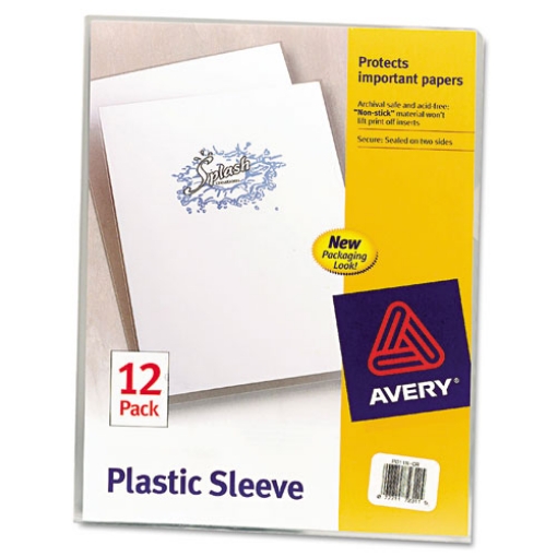 Picture of Clear Plastic Sleeves, Letter Size, Clear, 12/pack