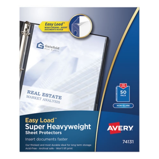 Picture of Top-Load Poly Sheet Protectors, Super Heavy Gauge, Letter, Nonglare, 50/box