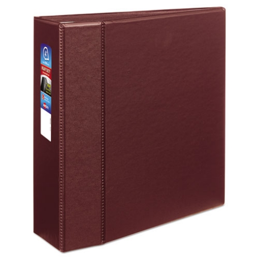 Picture of Heavy-Duty Non-View Binder With Durahinge And Locking One Touch Ezd Rings, 3 Rings, 4" Capacity, 11 X 8.5, Maroon