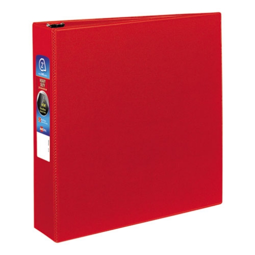 Picture of Heavy-Duty Non-View Binder With Durahinge And One Touch Ezd Rings, 3 Rings, 2" Capacity, 11 X 8.5, Red