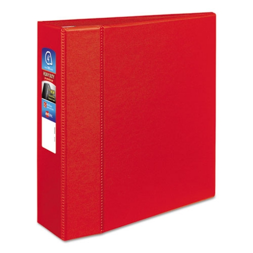 Picture of Heavy-Duty Non-View Binder With Durahinge And Locking One Touch Ezd Rings, 3 Rings, 3" Capacity, 11 X 8.5, Red