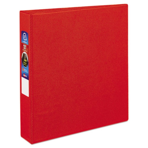 Picture of Heavy-Duty Non-View Binder With Durahinge And One Touch Ezd Rings, 3 Rings, 1.5" Capacity, 11 X 8.5, Red