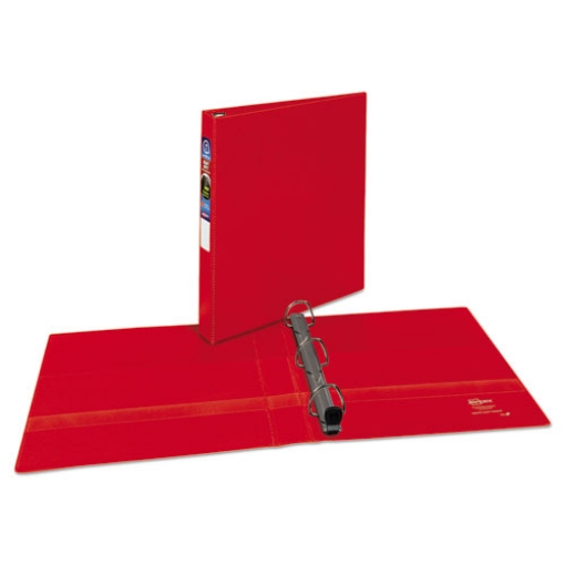 Picture of Heavy-Duty Non-View Binder With Durahinge And One Touch Ezd Rings, 3 Rings, 1" Capacity, 11 X 8.5, Red