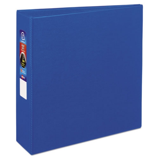 Picture of Heavy-Duty Non-View Binder With Durahinge And Locking One Touch Ezd Rings, 3 Rings, 3" Capacity, 11 X 8.5, Blue