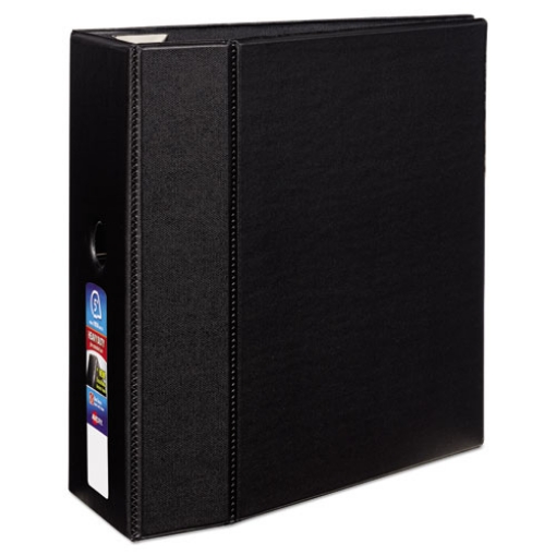 Picture of Heavy-Duty Non-View Binder With Durahinge, Locking One Touch Ezd Rings And Thumb Notch, 3 Rings, 5" Capacity, 11 X 8.5, Black