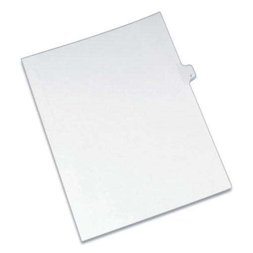 Picture of Preprinted Legal Exhibit Side Tab Index Dividers, Allstate Style, 26-Tab, J, 11 X 8.5, White, 25/pack