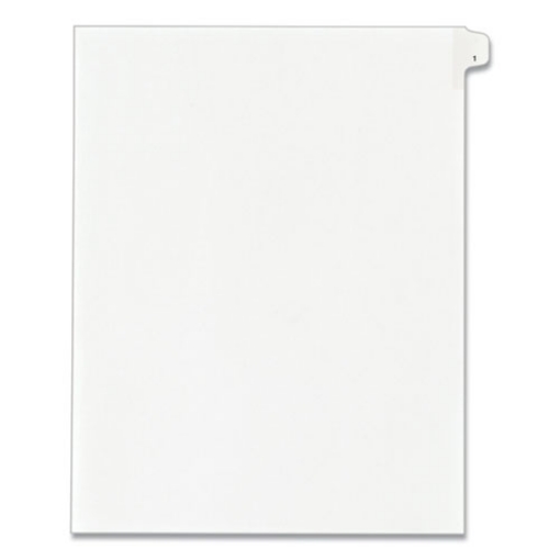 Picture of Preprinted Legal Exhibit Side Tab Index Dividers, Allstate Style, 10-Tab, 1, 11 X 8.5, White, 25/pack